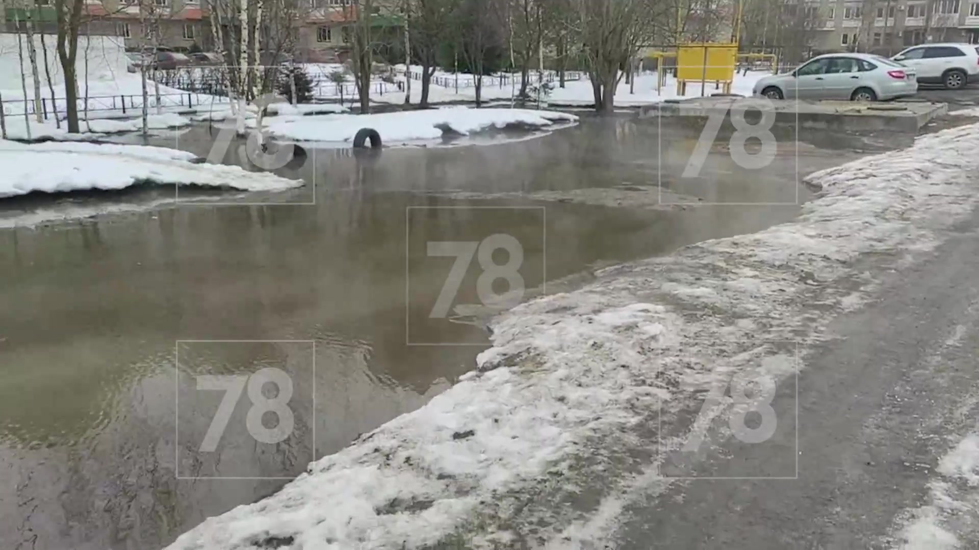 Порядка 20 домов в Сертолово остались без горячей воды из-за аварии – видео