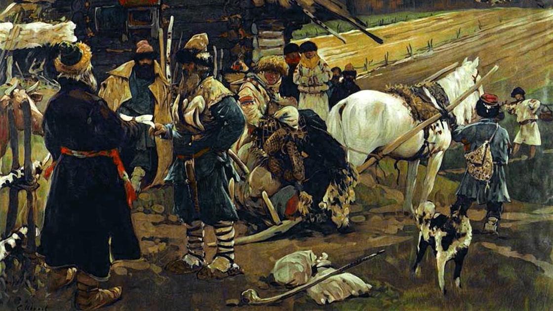 С. Иванов. «Юрьев день»  Фото: общественное достояние