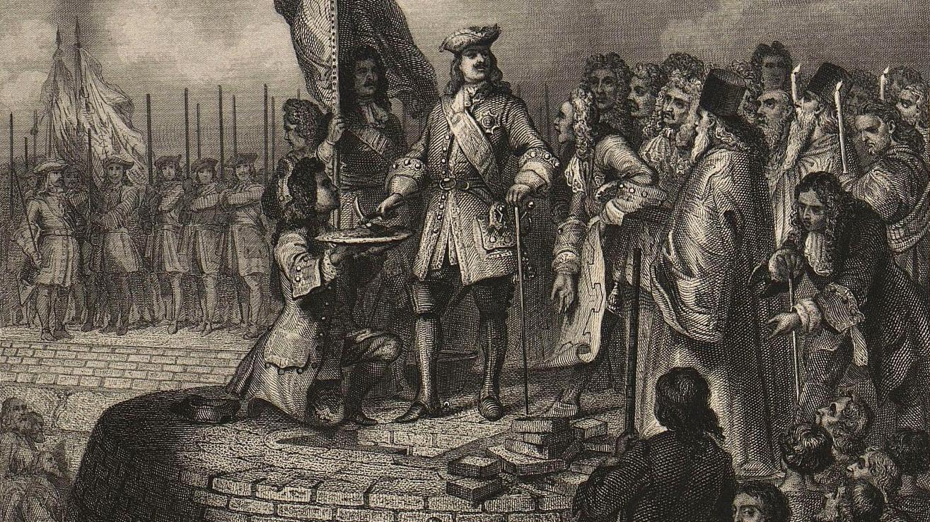 «Заложение С.Петербургской крепости». С рис. А. Шарлеманя издание 1860-х гг. Фото: общественное достояние