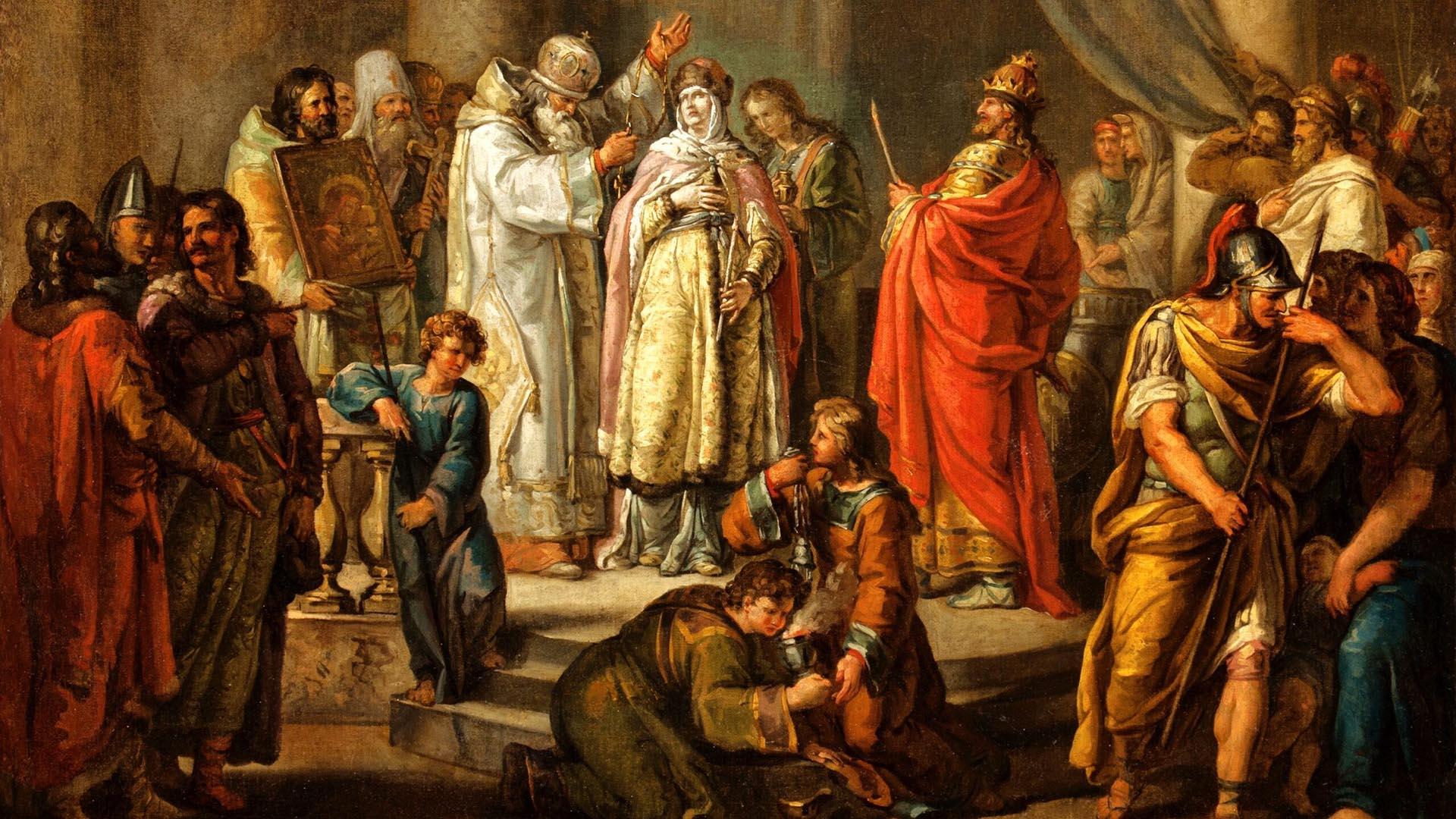 Крещение княгини Ольги в Константинополе Фото: общественное достояние