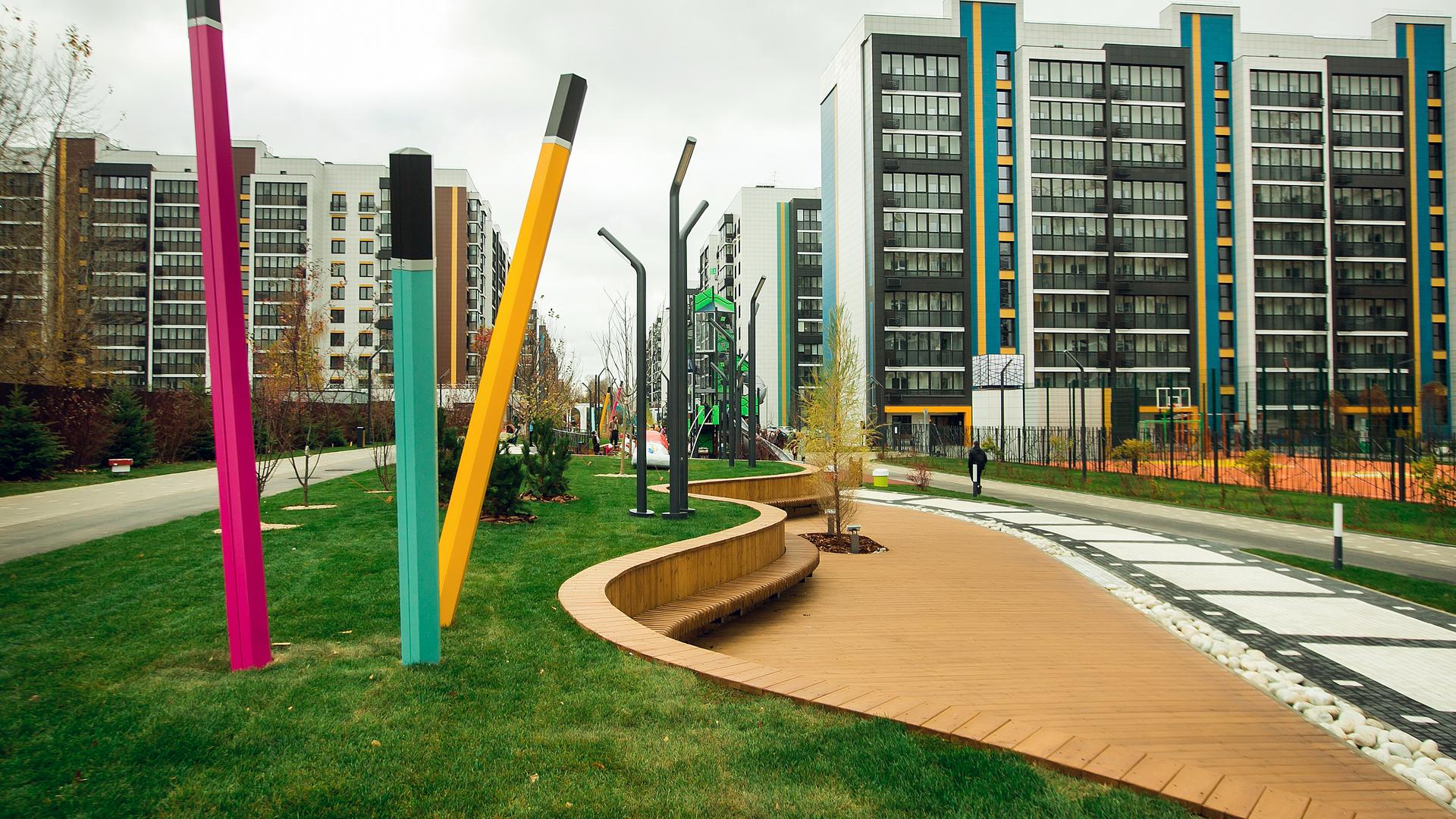 Фото: Бульвар в ЖК ART City в Казани